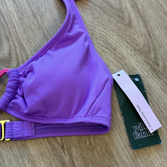 💜NWT💜 Wild Fable Heart Halter Bikini Top - Picture 3 of 4